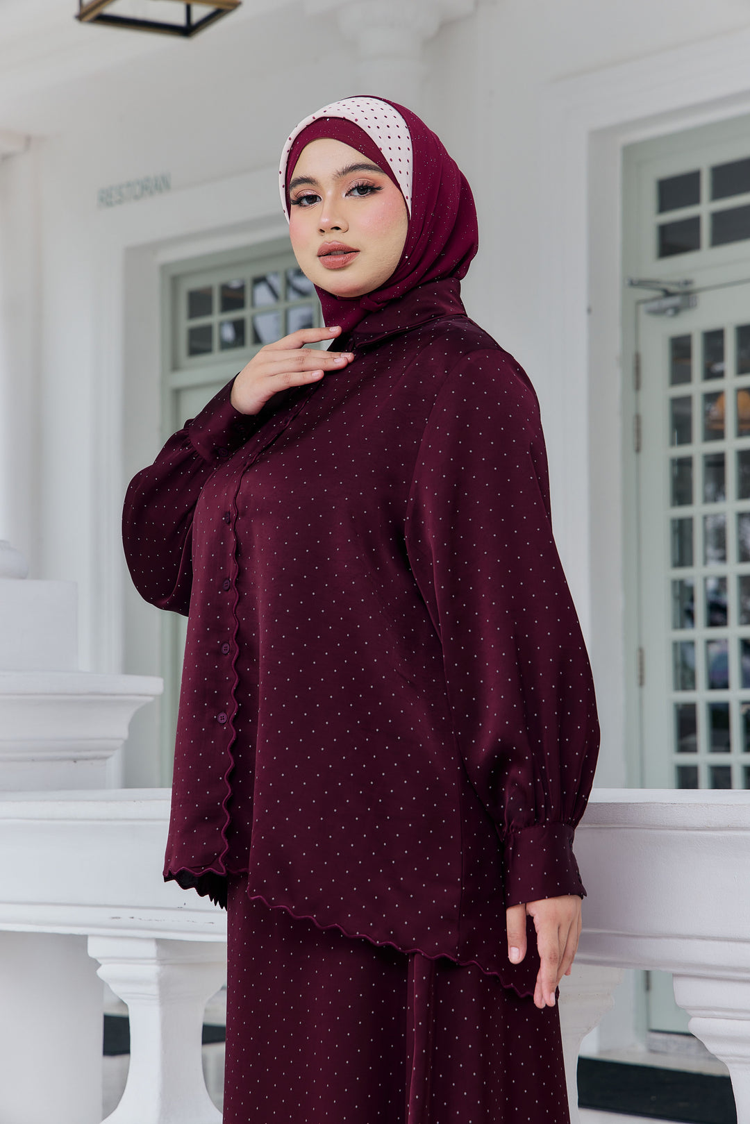 Ariella Plus Mini Polka Dot Blouse