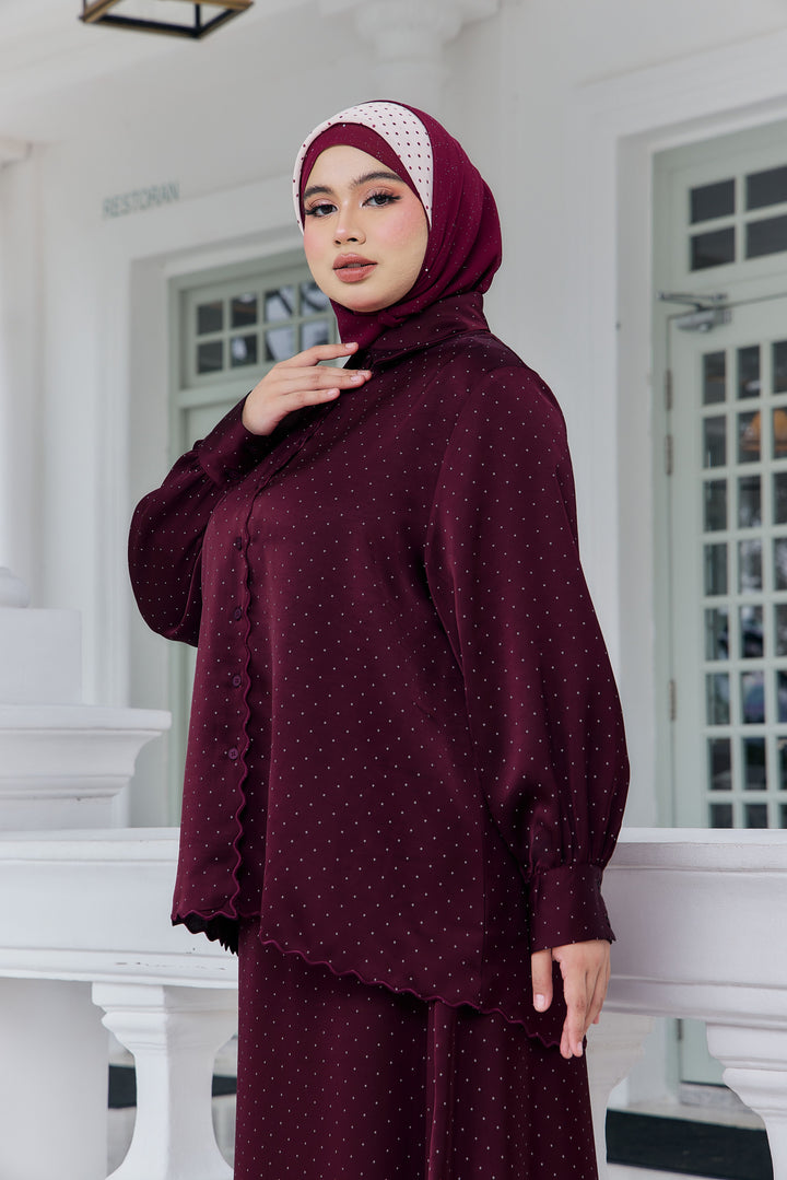 Ariella Plus Mini Polka Dot Blouse