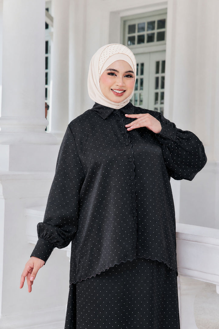 Ariella Plus Mini Polka Dot Blouse