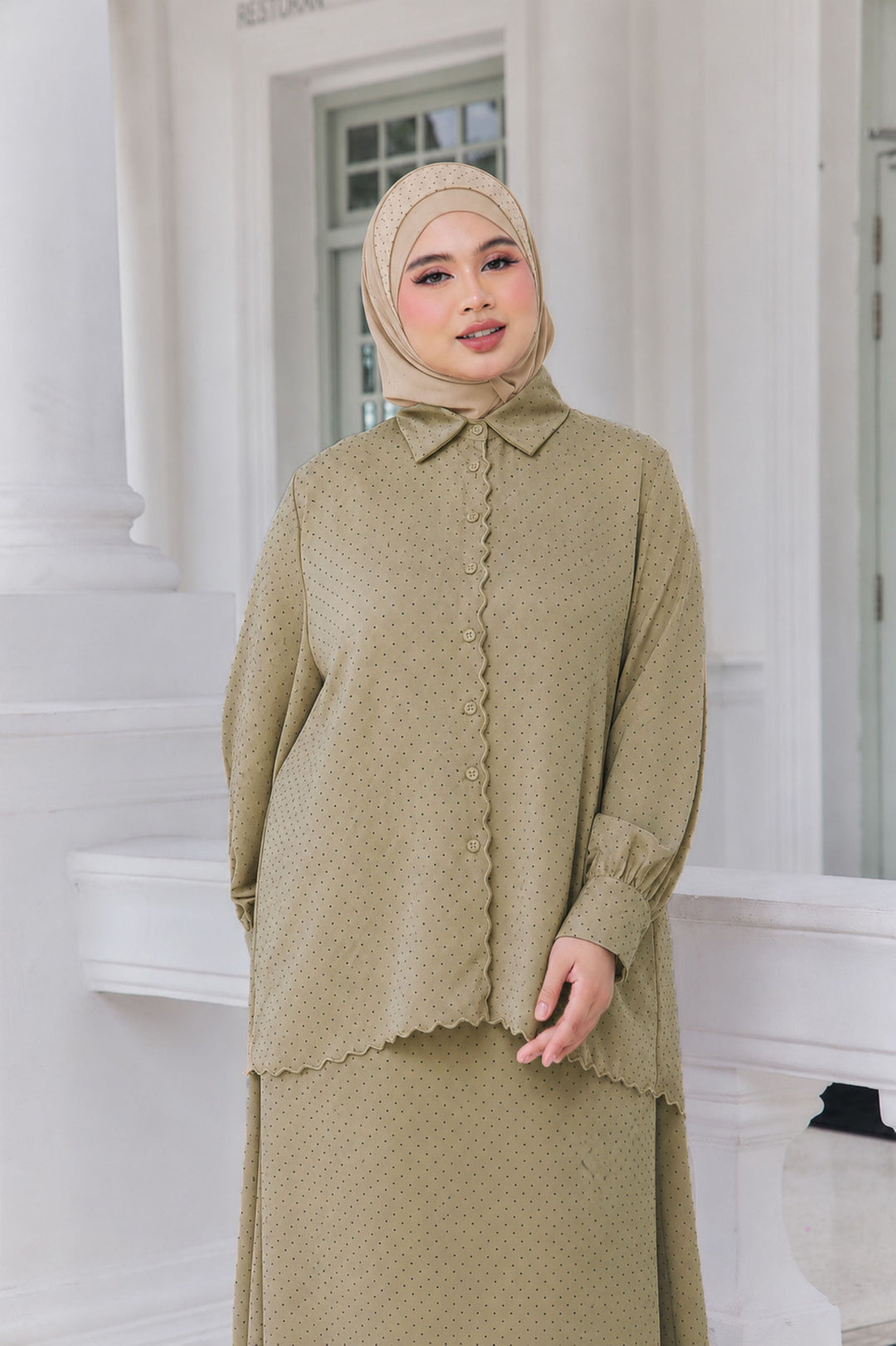 Ariella Plus Mini Polka Dot Blouse
