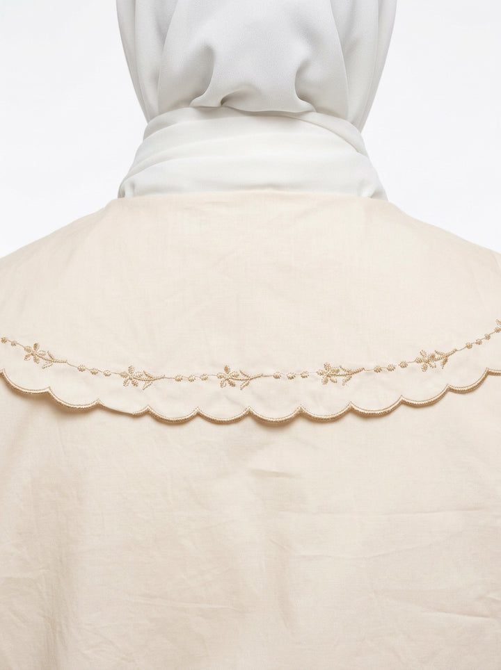 Twila Pilgrim Collar Cotton Blend Blouse
