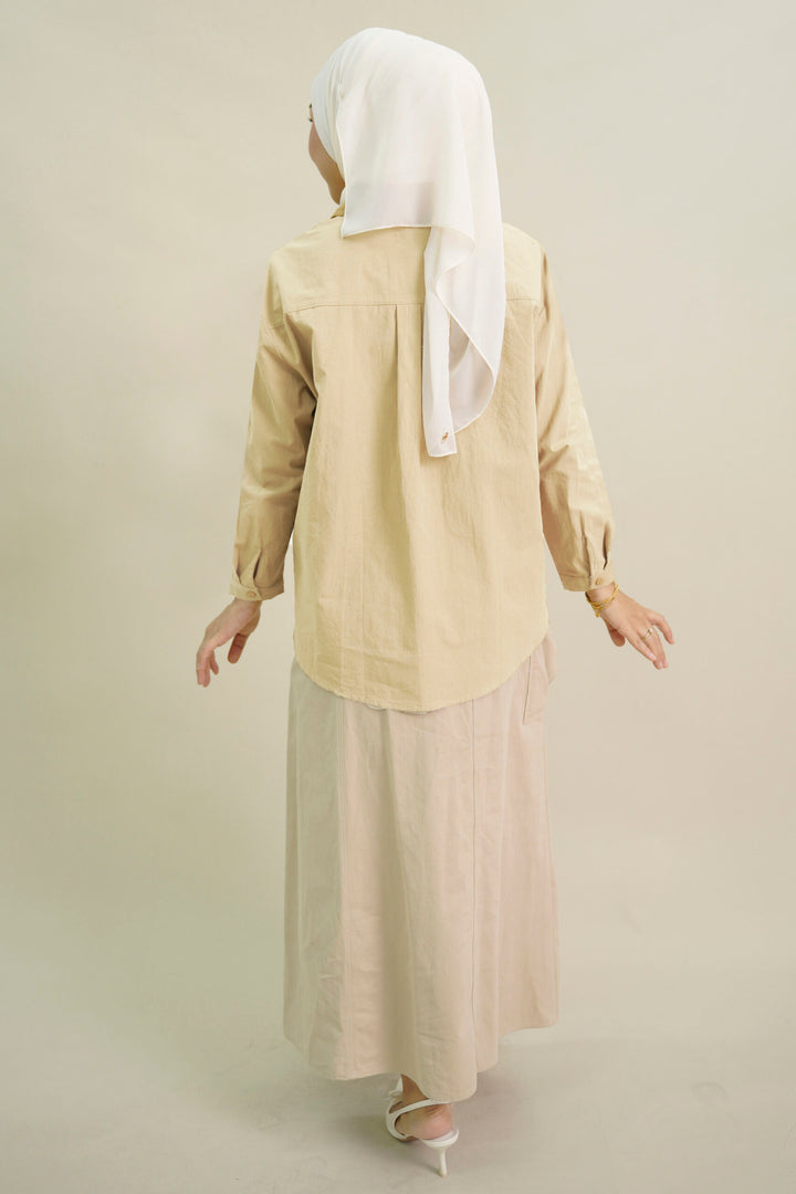 Huree Oversized Top Beige