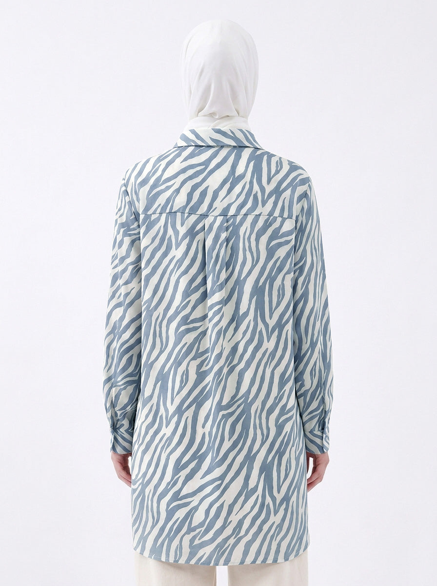 Adlea Printed Rayon Long Blouse