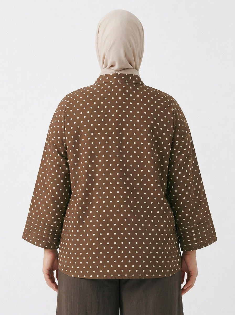 Amelia Plus Polka Dot Blouse