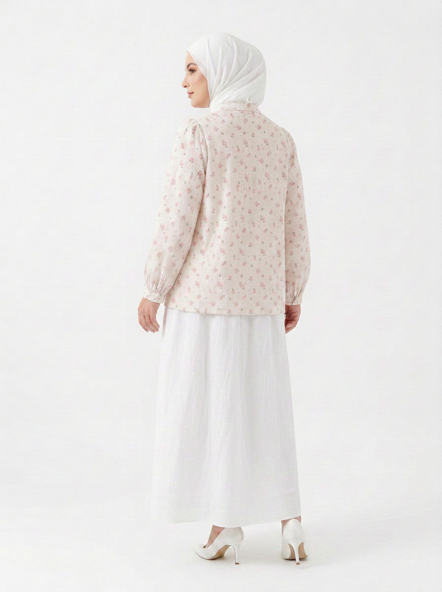 Eva Plus Cotton Printed Blouse