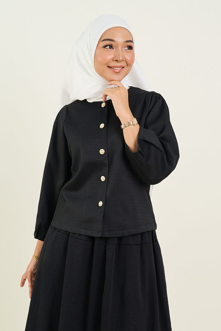 Olivia Plain Tweed Jacket Black