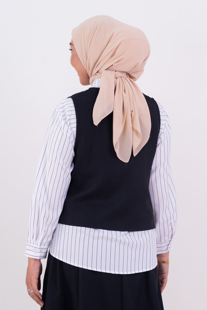 Vienna Embroidered Vest Black