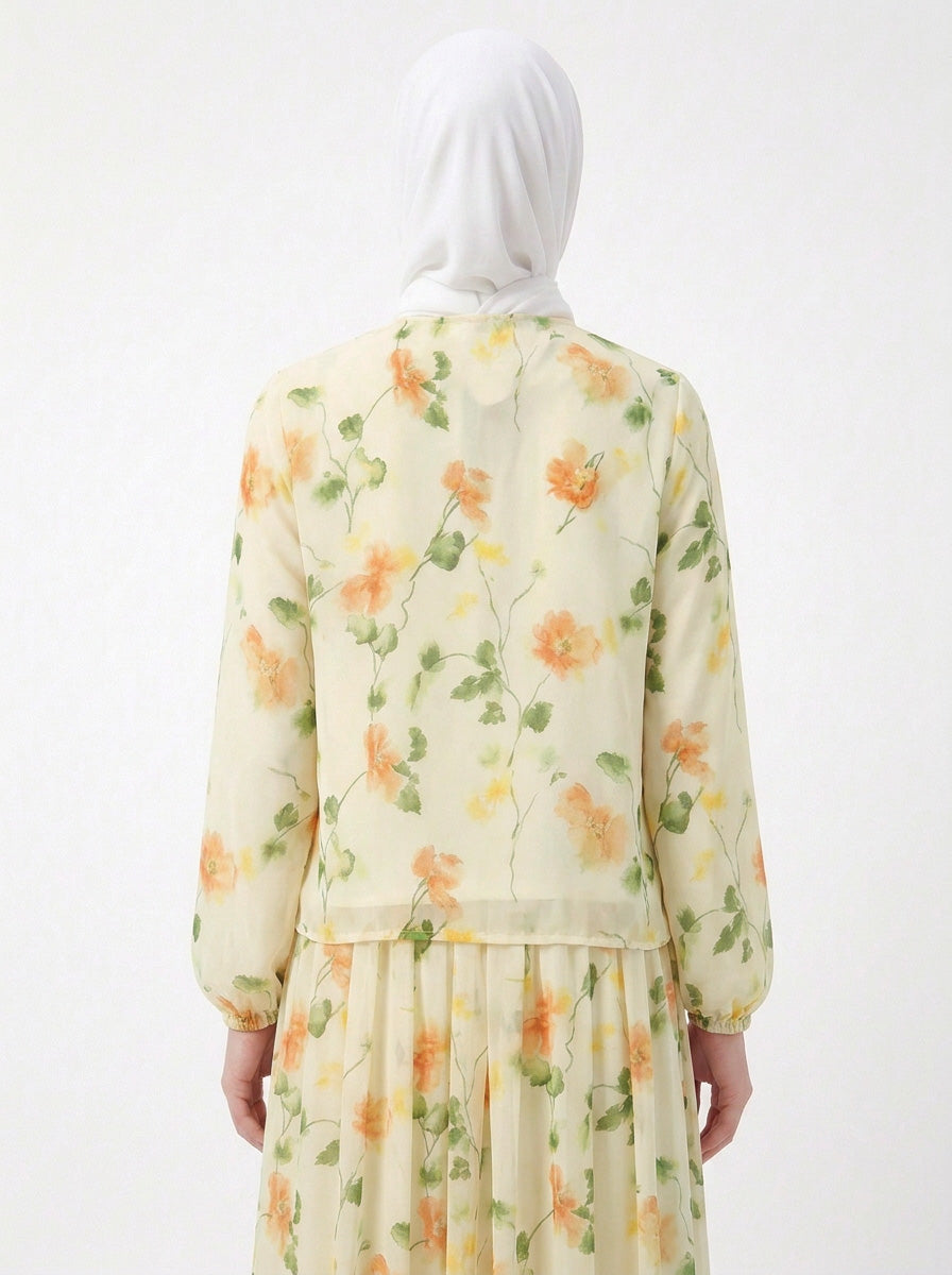 Moira Printed Chiffon Blouse (B)