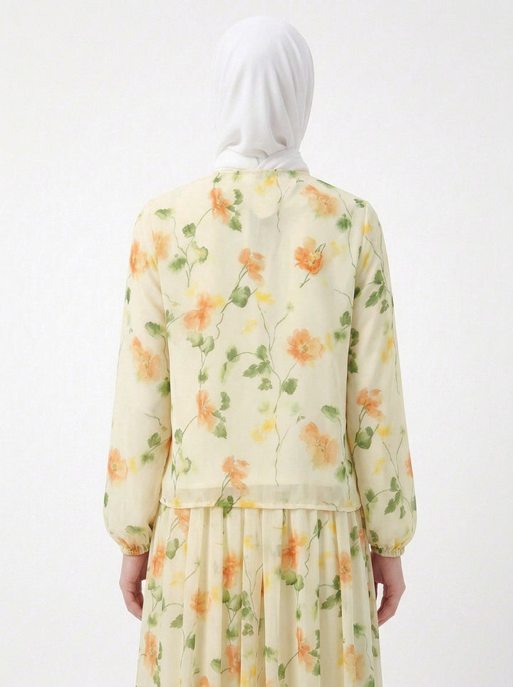 Moira Printed Chiffon Blouse (B)