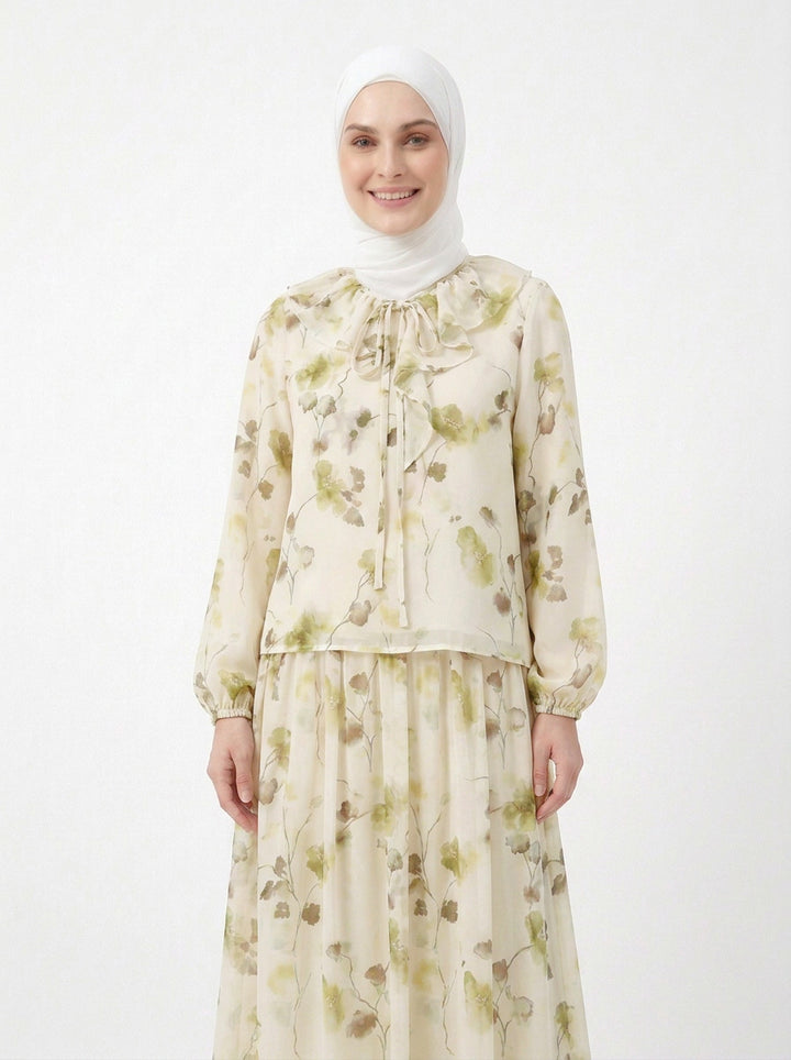 Moira Printed Chiffon Blouse (B)