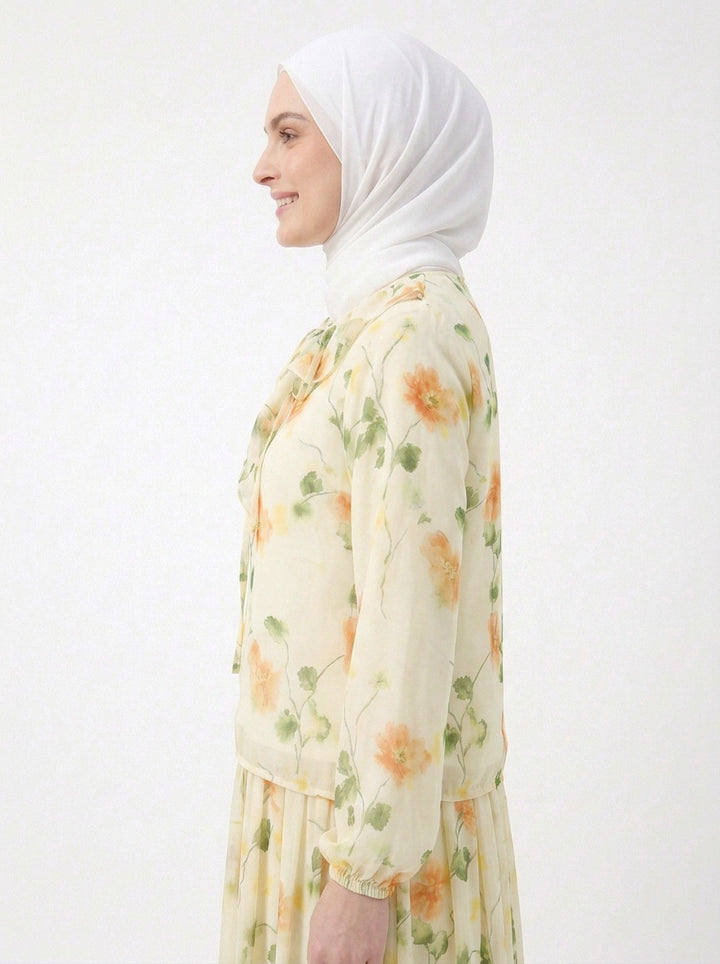 Moira Printed Chiffon Blouse (B)