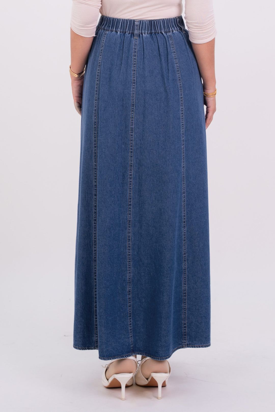 Mila Denim A-Line Skirt Blue