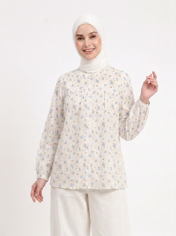 Eva Cotton Printed Blouse