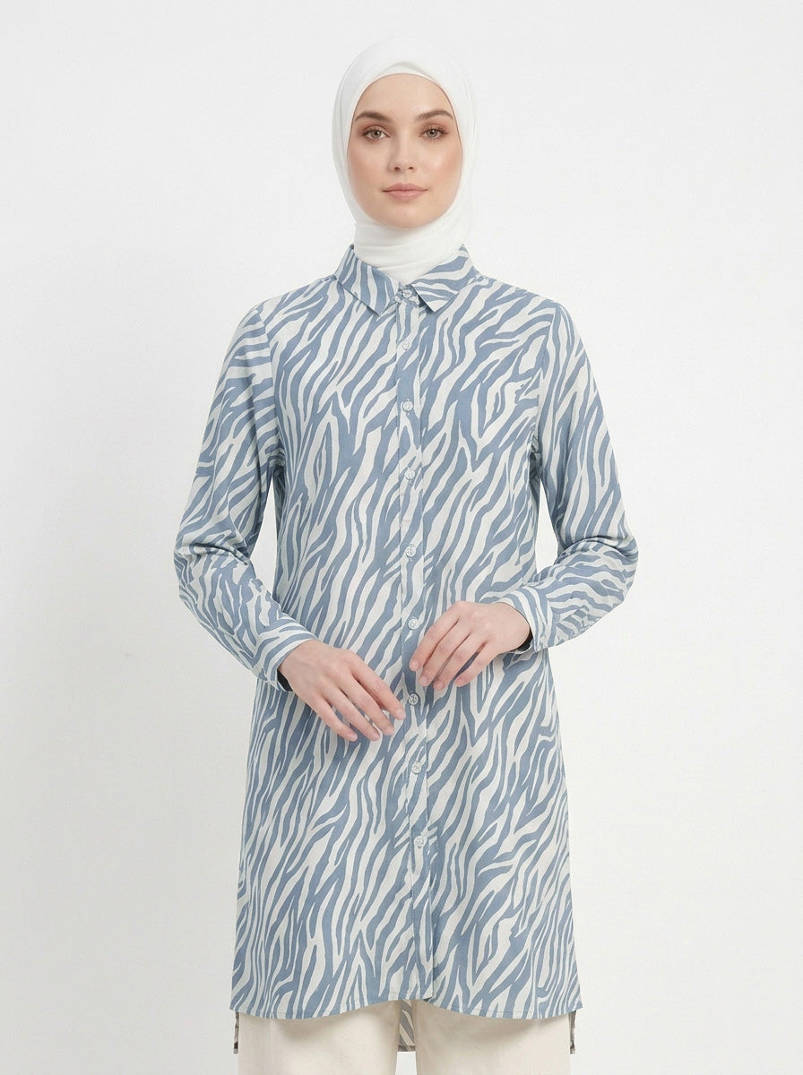 Adlea Printed Rayon Long Blouse