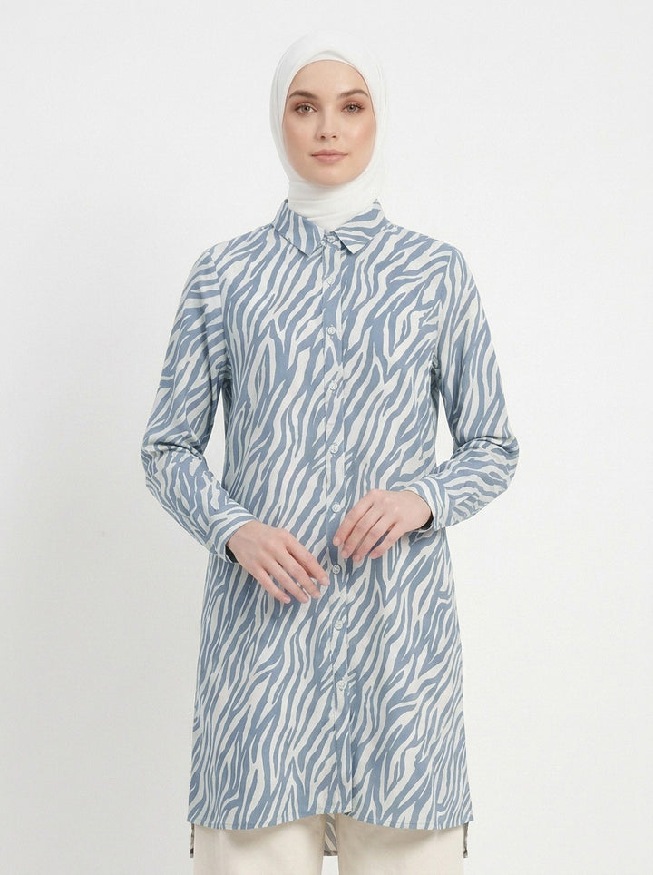 Adlea Printed Rayon Long Blouse
