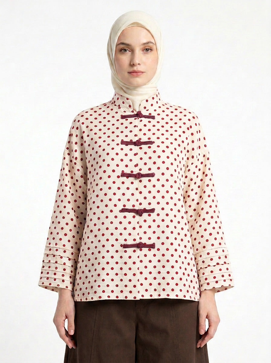 Amelia Polka Dot Blouse
