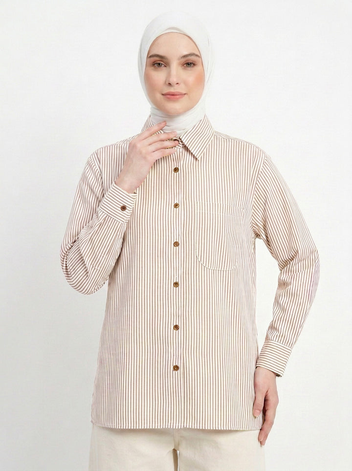 Elva Cotton Stripe Blouse