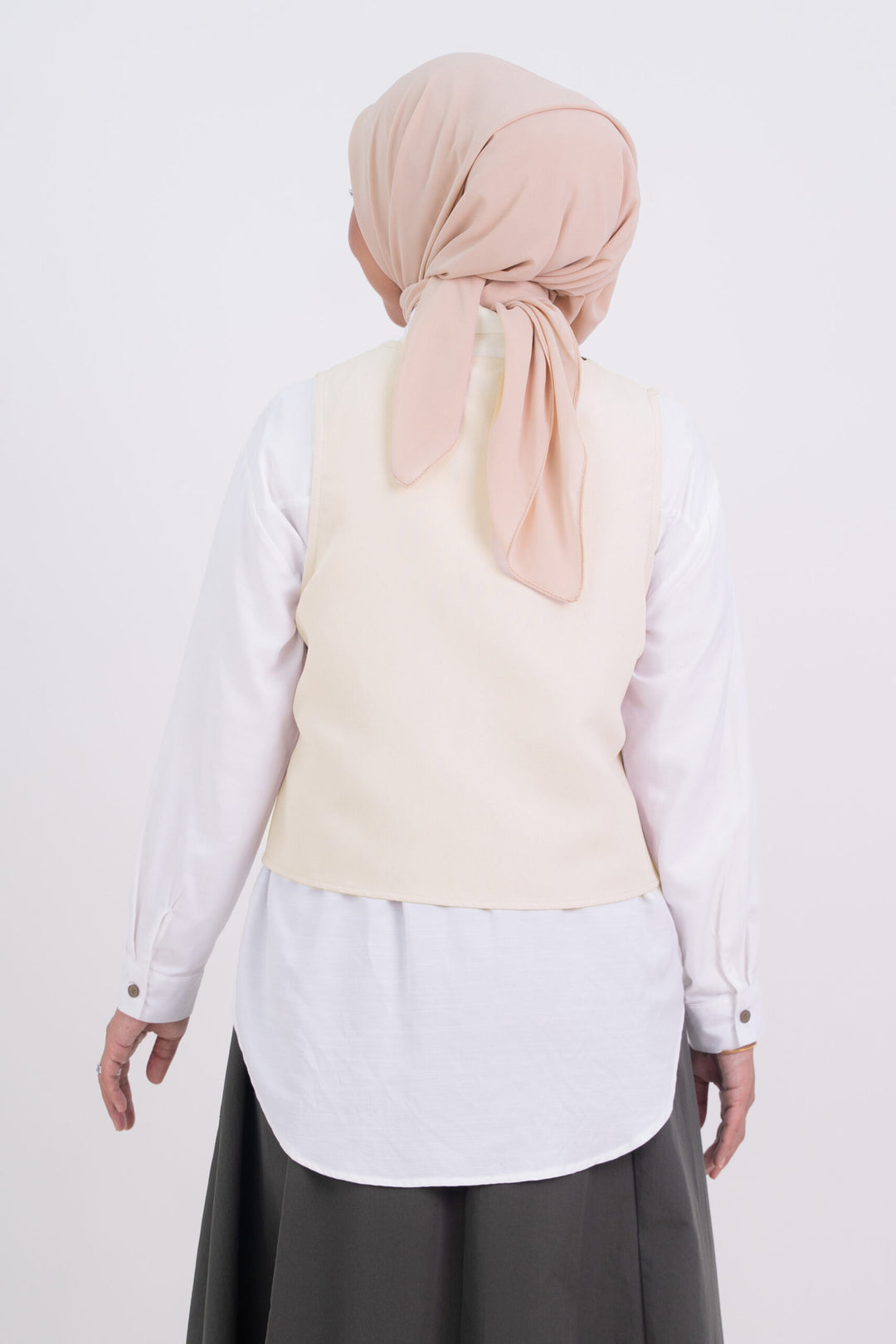Vienna Embroidered Vest Light Beige