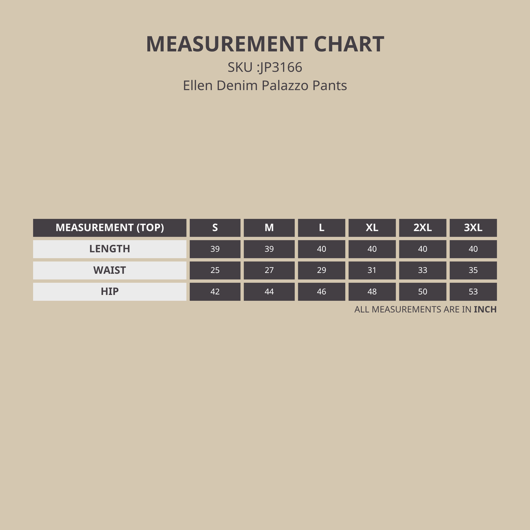 Ellen Denim Palazzo Pants Black