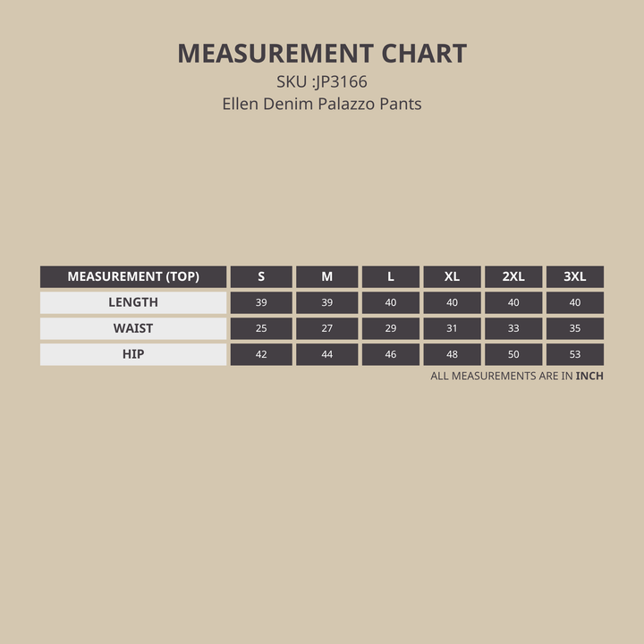 Ellen Denim Palazzo Pants Black