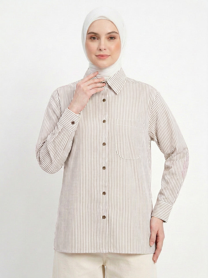 Elva Cotton Stripe Blouse