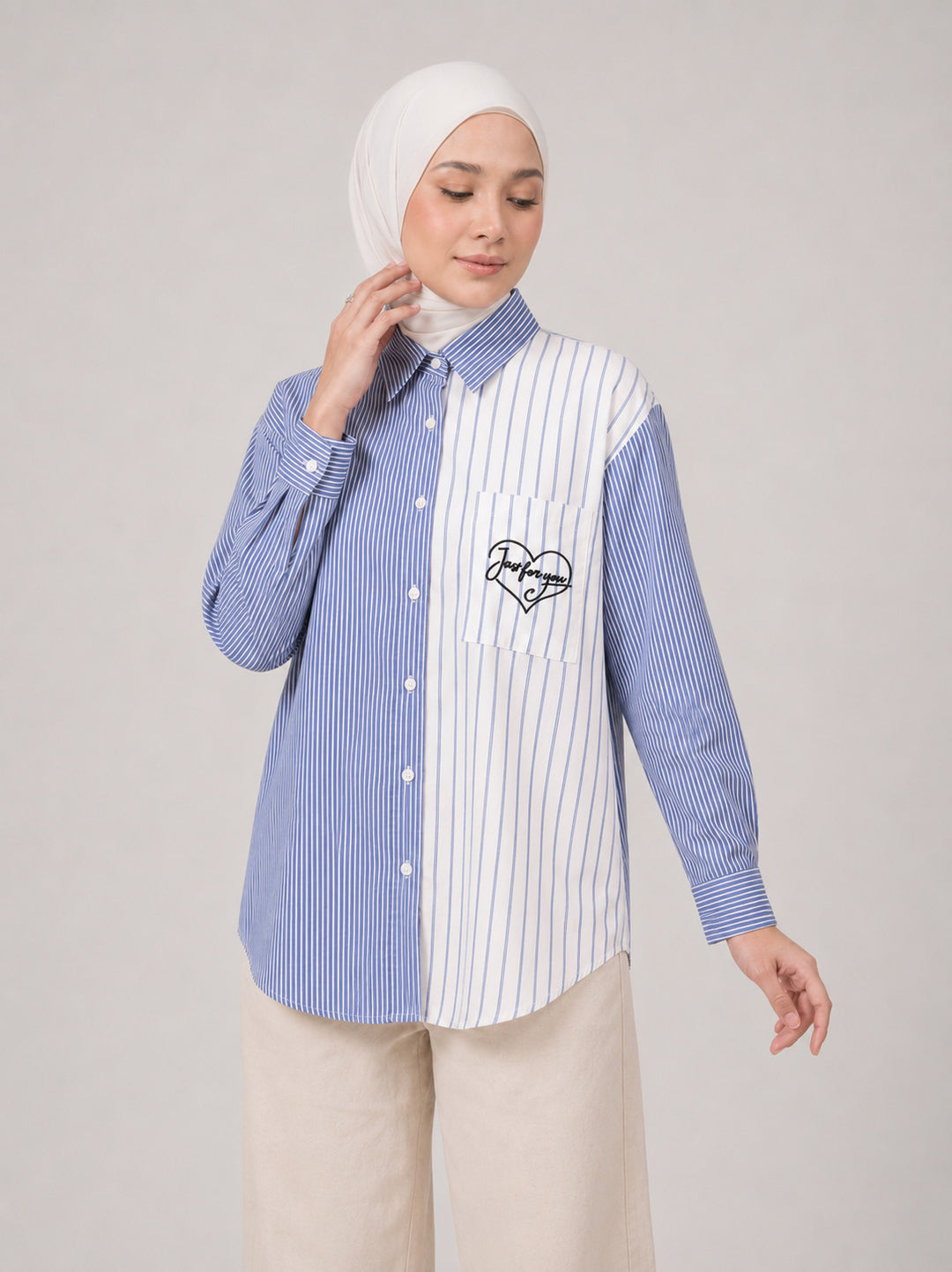 Runa Stripe Cotton Rich Blouse