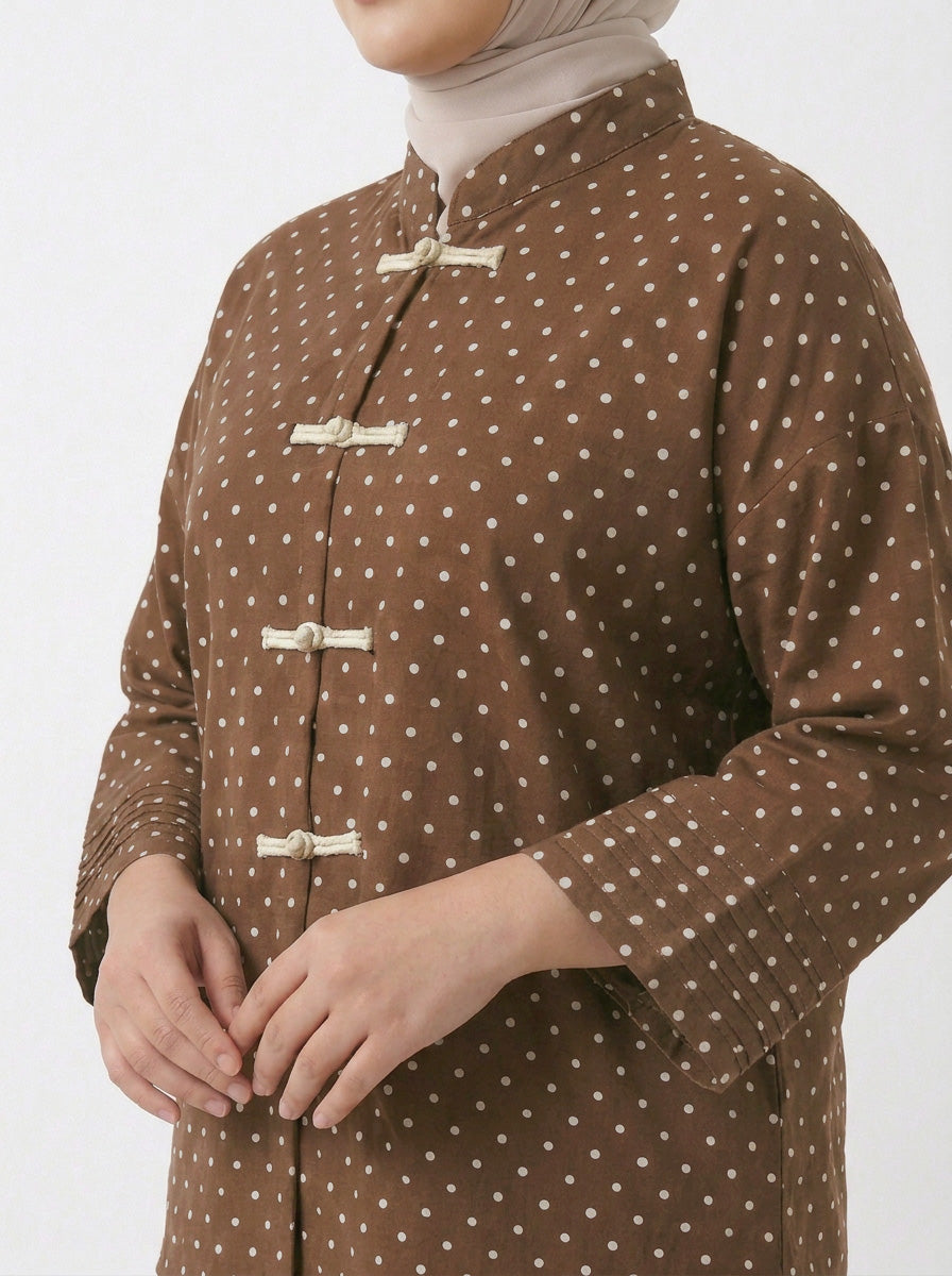 Amelia Plus Polka Dot Blouse