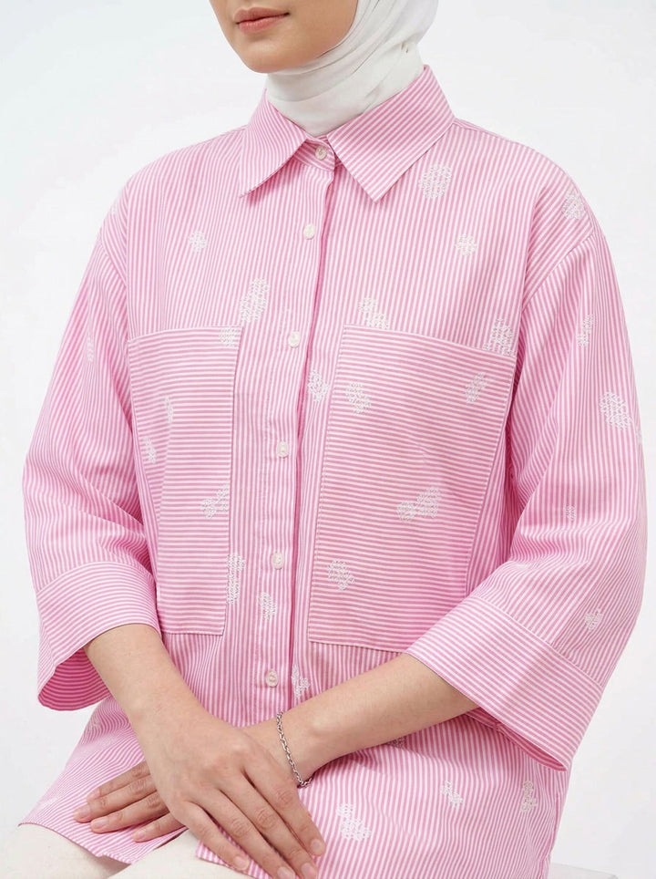 Ellie Cotton Stripe Blouse
