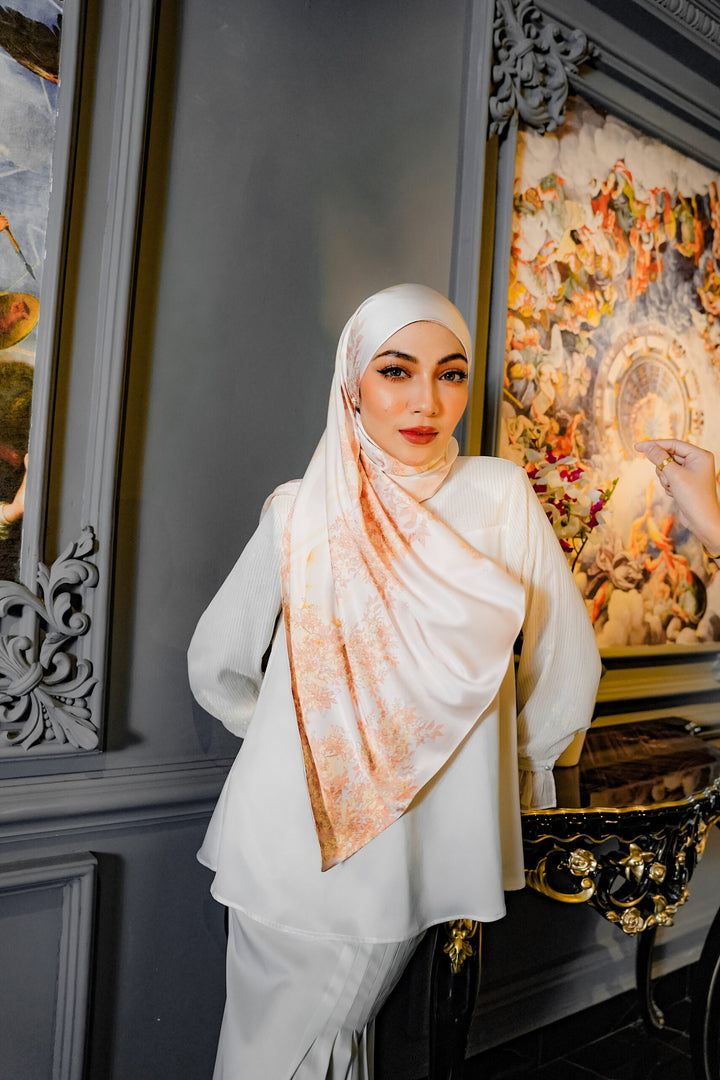 Odelia Printed Shawl Soft Orange