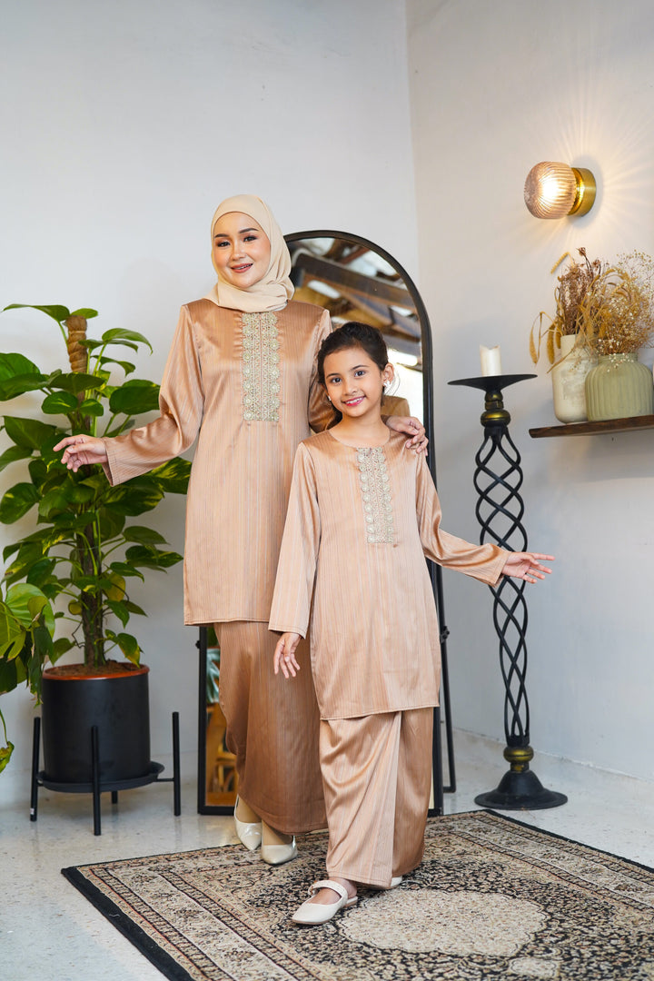 Kasturi Kids Kurung Coffee