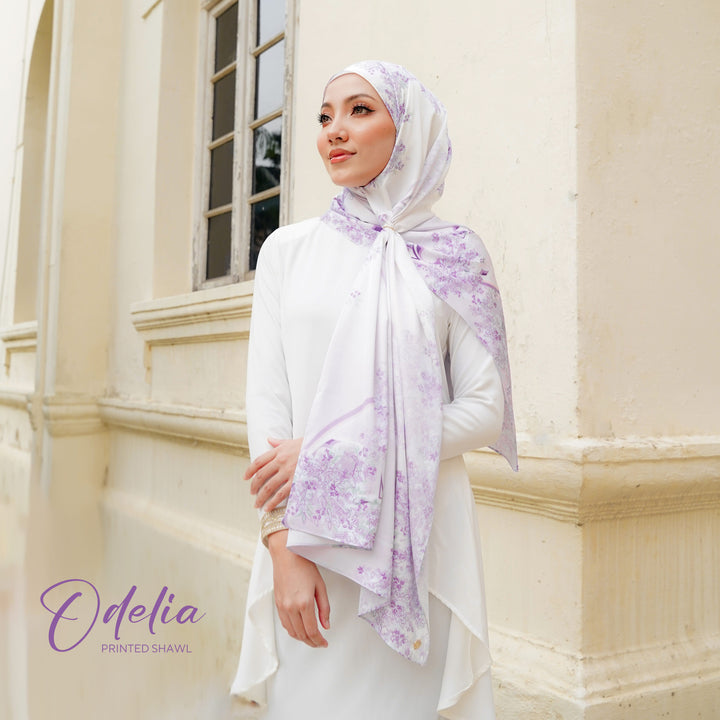Odelia Printed Shawl Purple