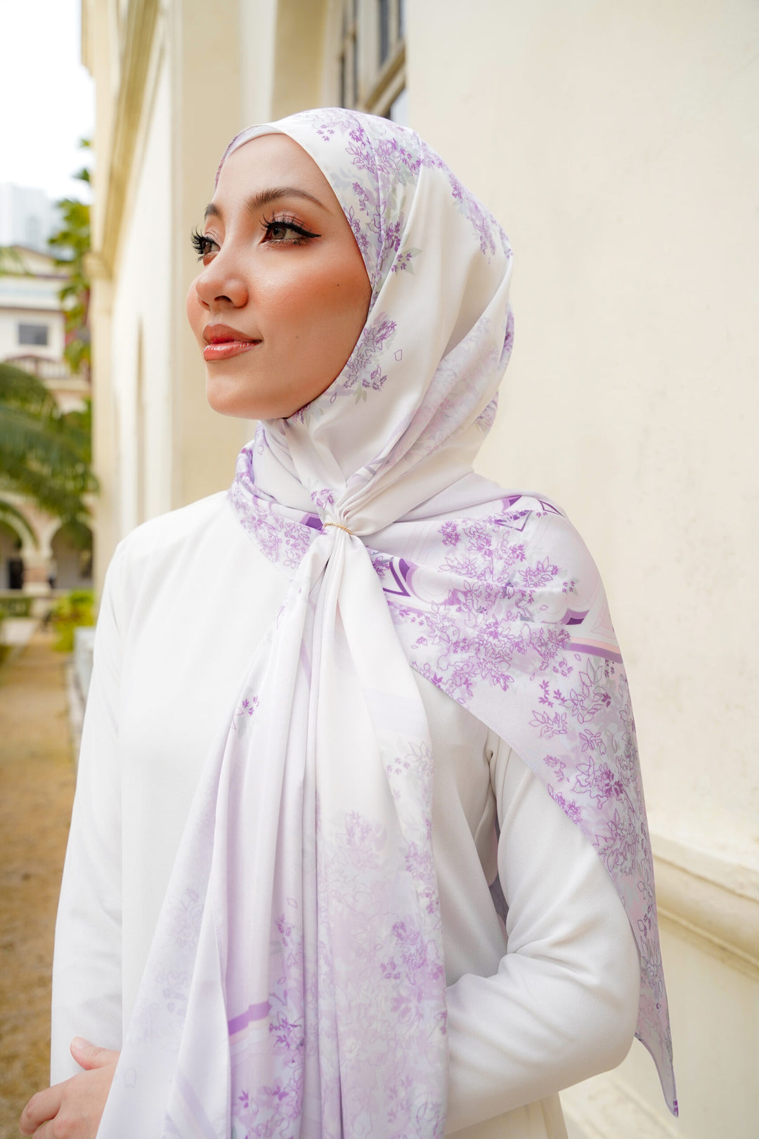 Odelia Printed Shawl Purple