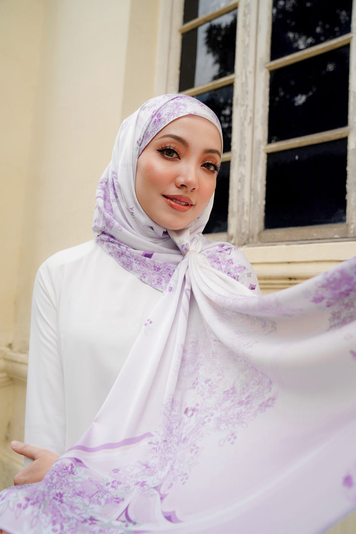 Odelia Printed Shawl Purple