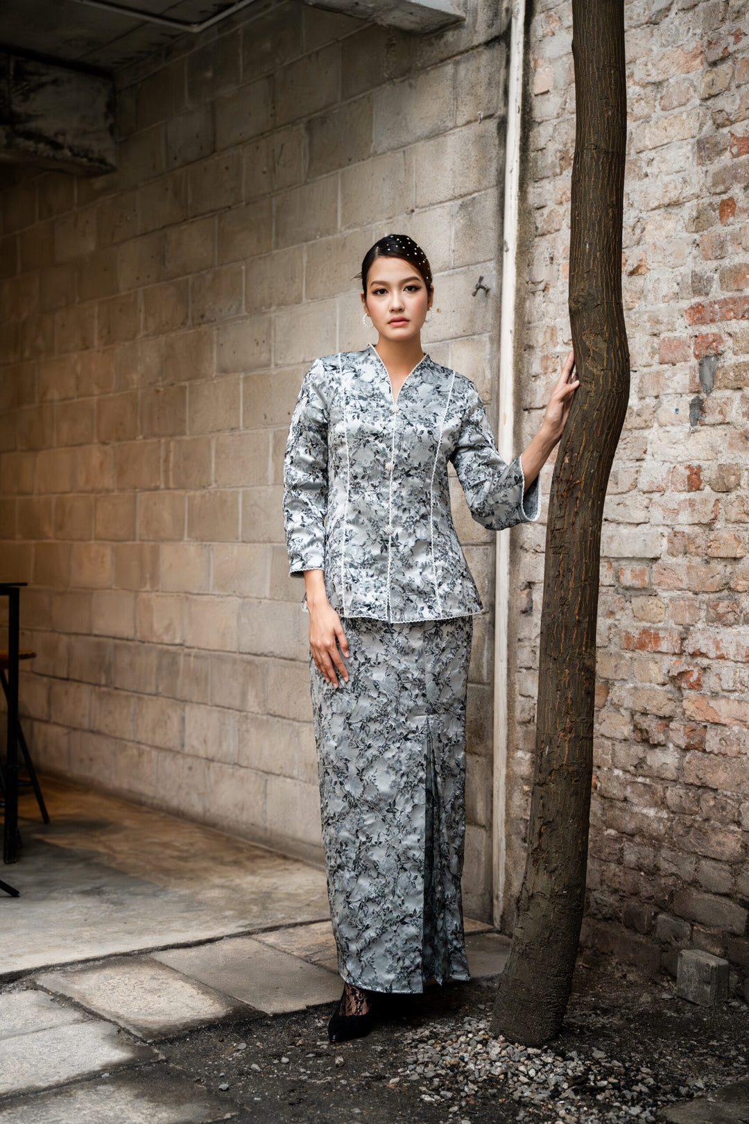 Clarisa Kurung in Grey