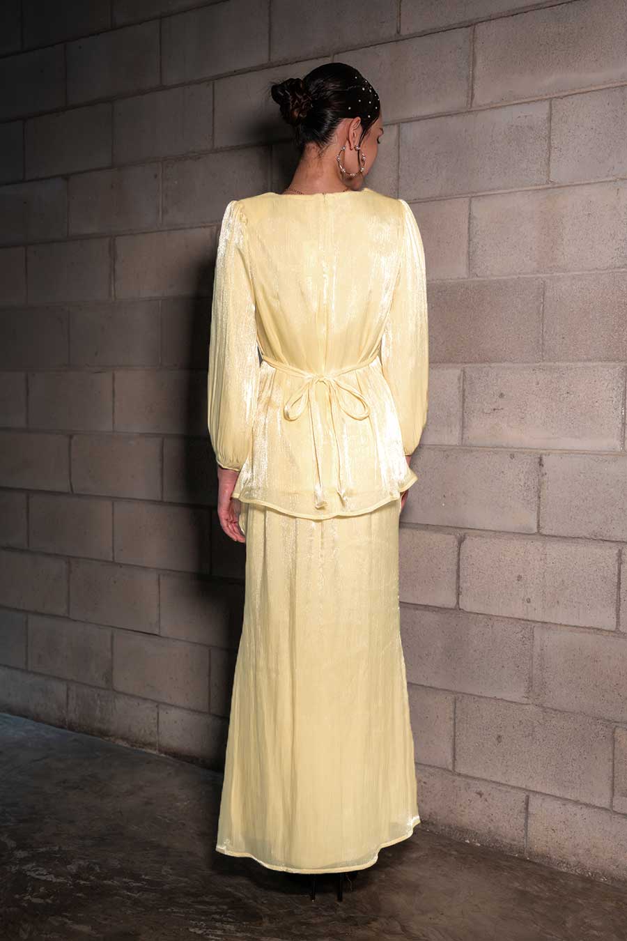 Thea Kurung in Light Yellow