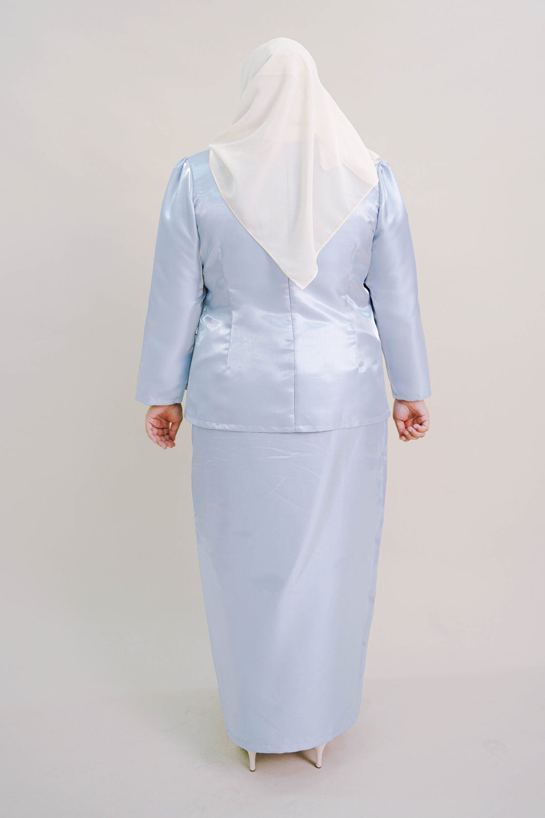 Kalea Plus Size Shimmer Kurung in Blue