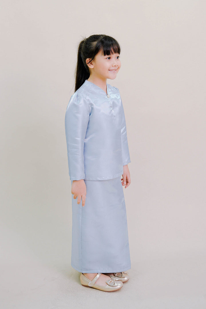 Kalea Kids Shimmer Kurung in Blue