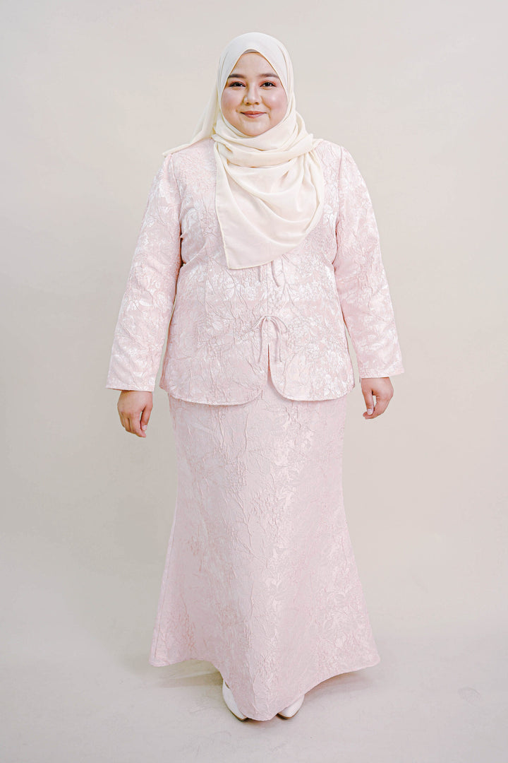 Kioshi Plus Size Ribbon Kurung in Pink