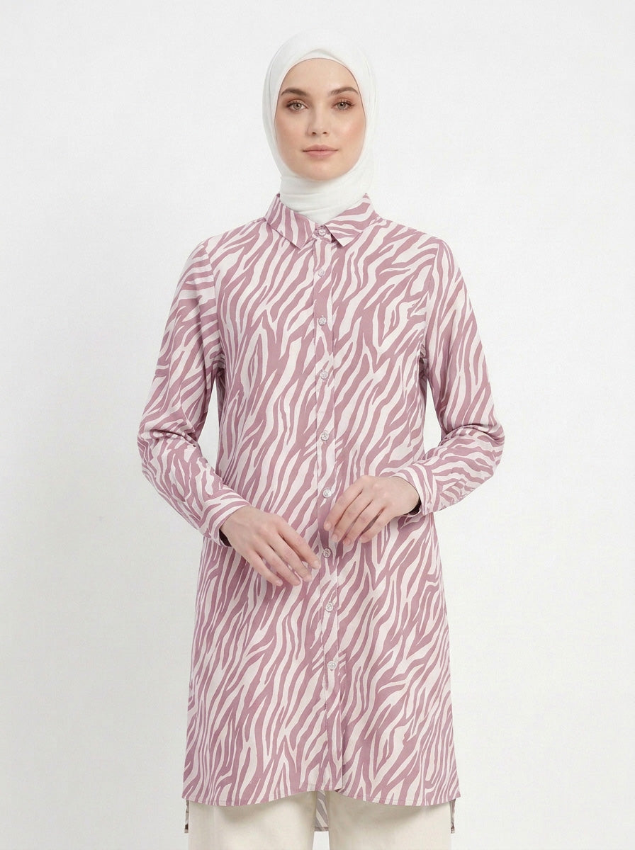 Adlea Printed Rayon Long Blouse