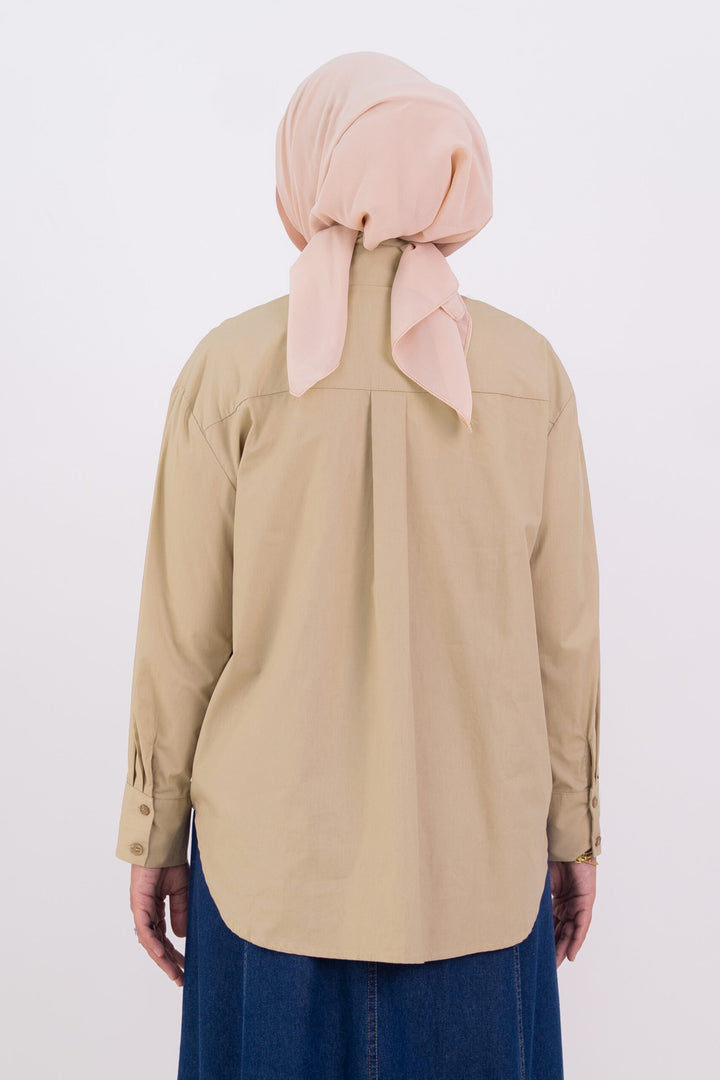 Maya Embroidered Blouse Khaki