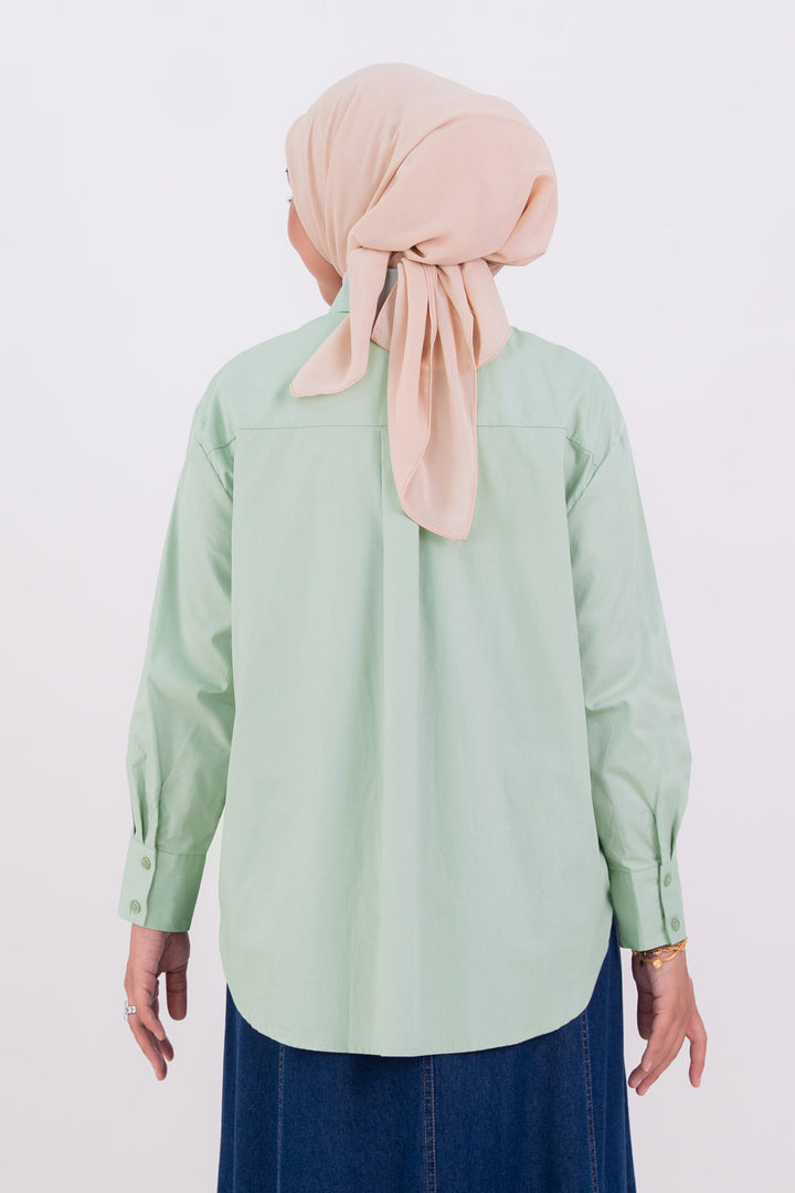 Maya Embroidered Blouse Dusty Mint