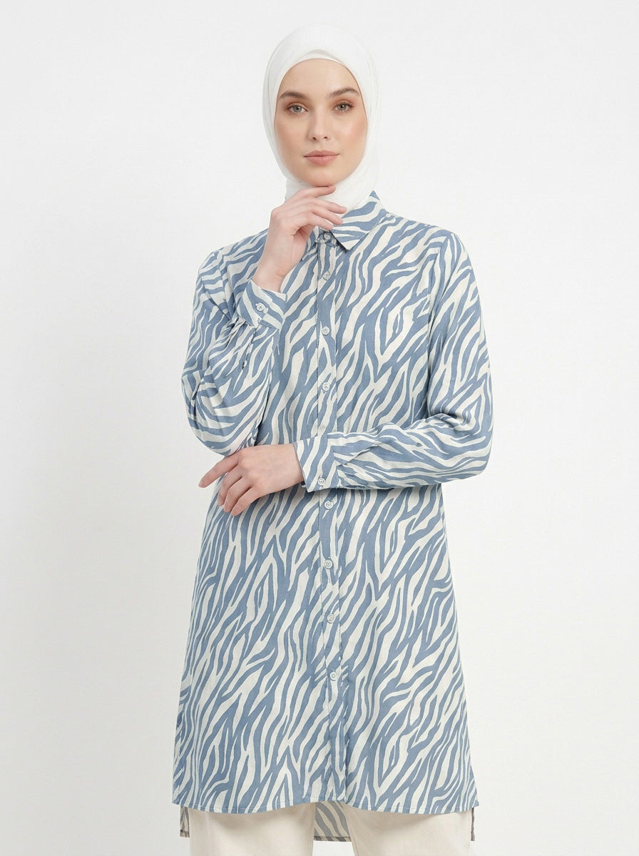 Adlea Printed Rayon Long Blouse