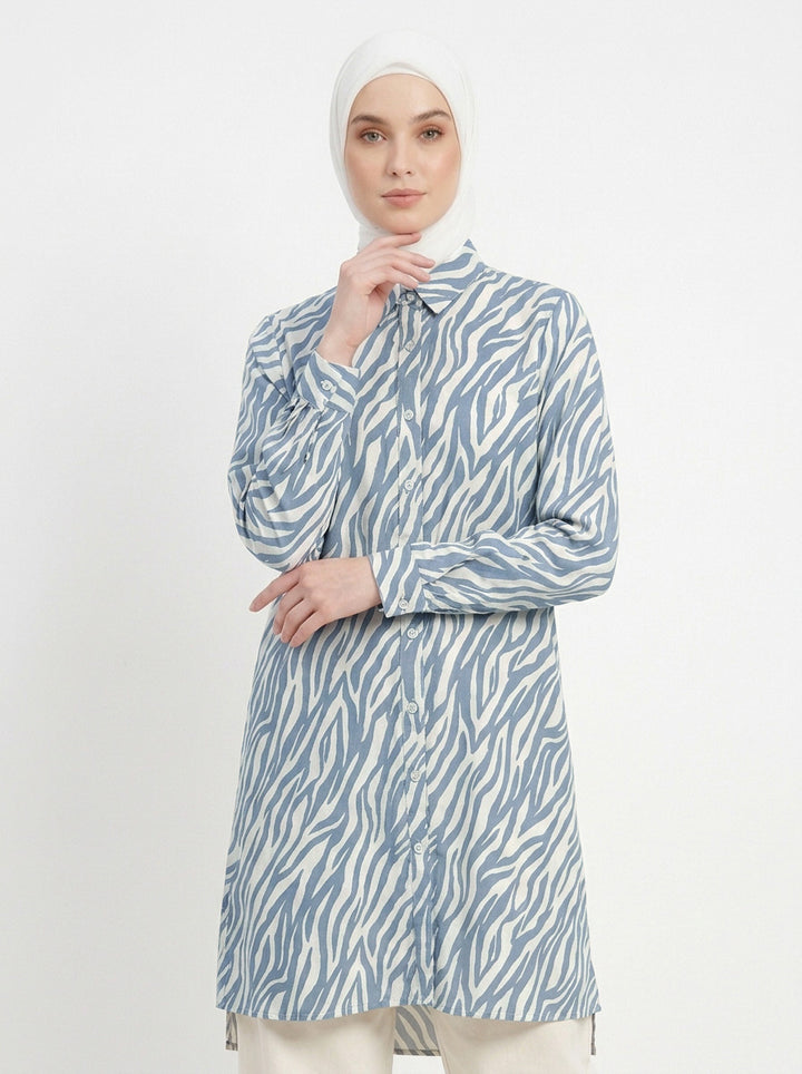 Adlea Printed Rayon Long Blouse