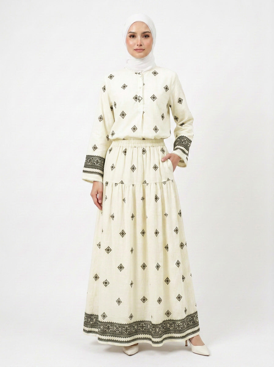 Daisy Boho Rayon Blend Skirt