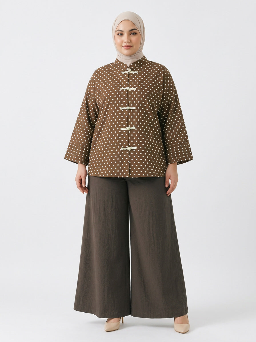 Amelia Plus Polka Dot Blouse