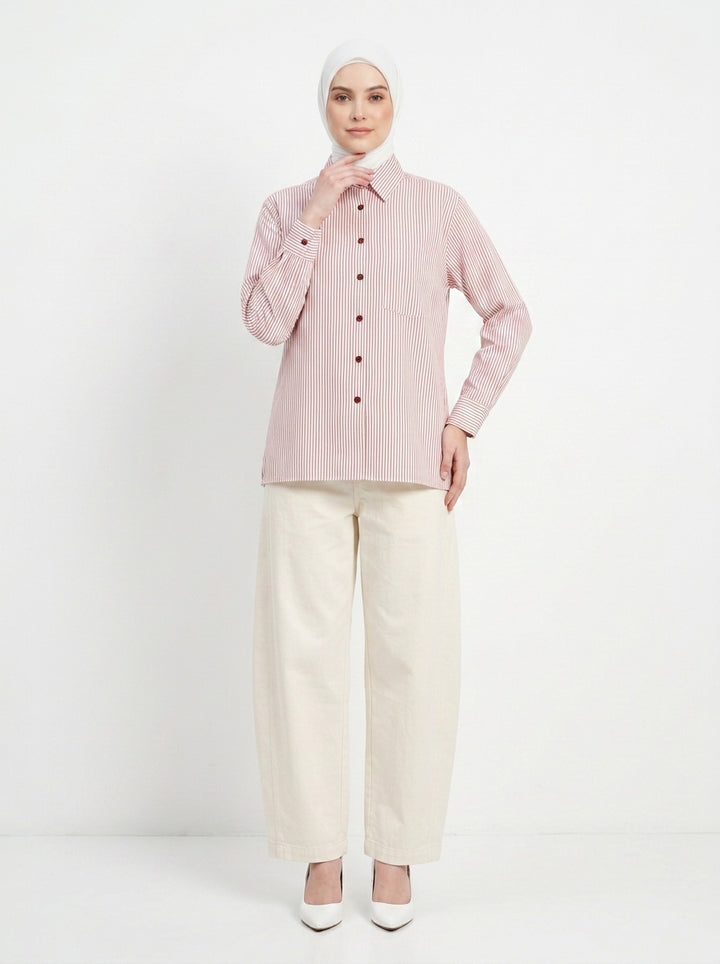 Elva Cotton Stripe Blouse