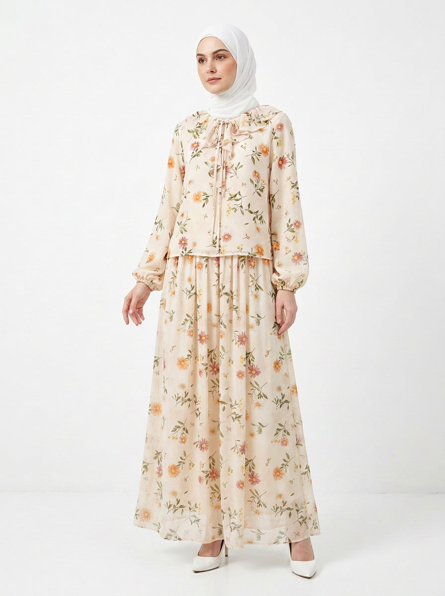 Moira Printed Chiffon Blouse (A)