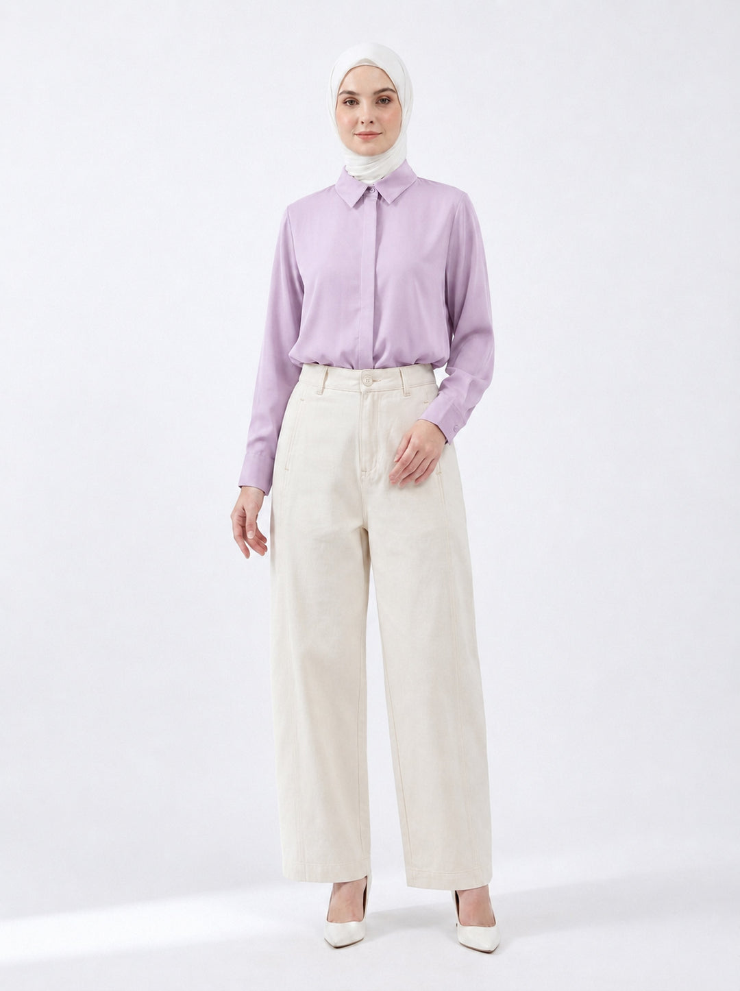 Betty Twill Barrel Pants