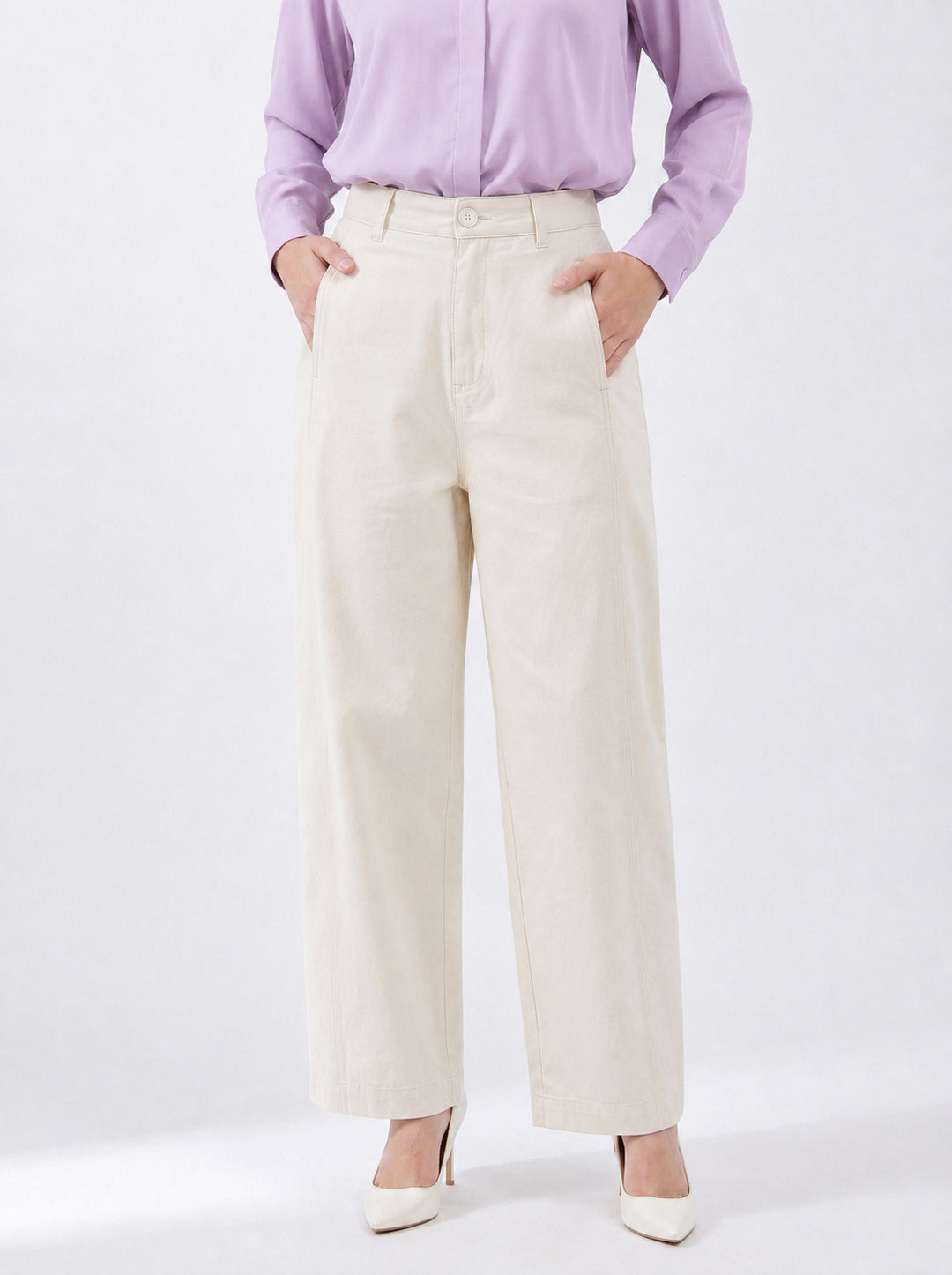Betty Twill Barrel Pants
