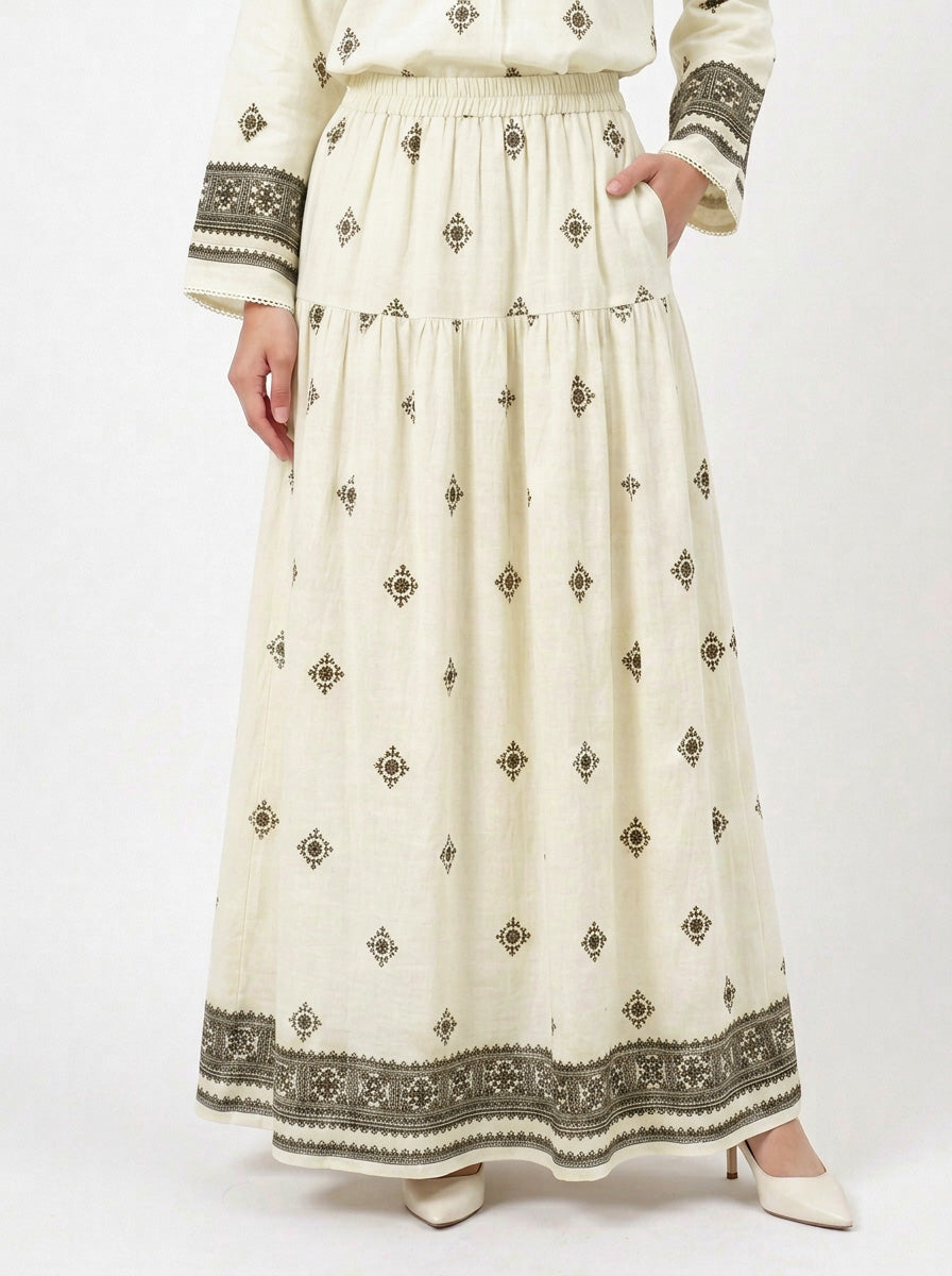 Daisy Boho Rayon Blend Skirt